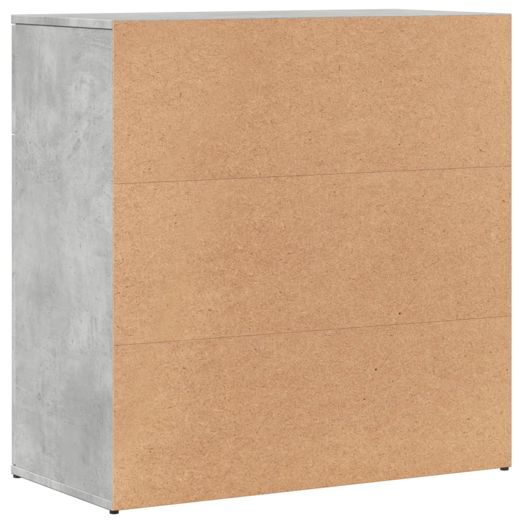 Credenza-Buffet-Armadio da cucina Grigio Cemento 79x38x80 cm in Legno Multistrato 836464