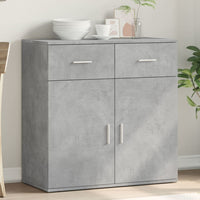 Credenza-Buffet-Armadio da cucina Grigio Cemento 79x38x80 cm in Legno Multistrato 836464