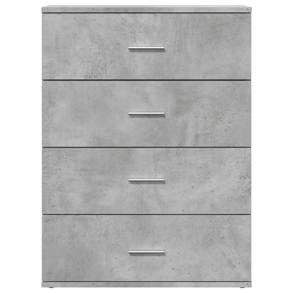 Credenza Grigio Cemento 60x39x80 cm in Legno Multistrato 840530