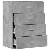 Credenza Grigio Cemento 60x39x80 cm in Legno Multistrato 840530