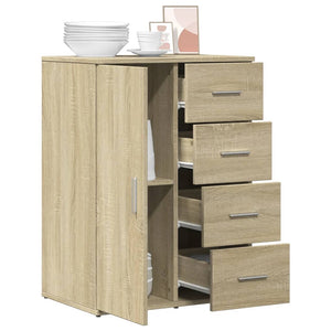 Credenza Rovere Sonoma 59x39x80 cm in Legno Multistrato 840536