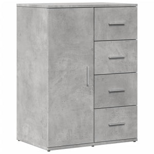 vidaXL Credenza Grigio Cemento 59x39x80 cm in Legno Multistrato