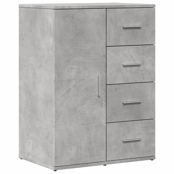 vidaXL Credenza Grigio Cemento 59x39x80 cm in Legno Multistrato
