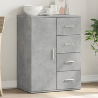 vidaXL Credenza Grigio Cemento 59x39x80 cm in Legno Multistrato