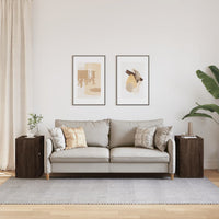 Tavolini 2 pz Rovere Marrone 50x30x50 cm in Legno Multistrato 840568