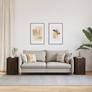 Tavolini 2 pz Rovere Marrone 50x30x50 cm in Legno Multistrato 840568