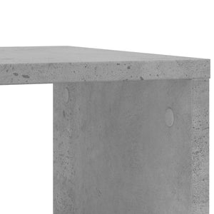 Tavolino con Ruote-Tavolino da soggiorno-Tavolo Grigio Cemento 50x30x55 cm Legno Multistrato
