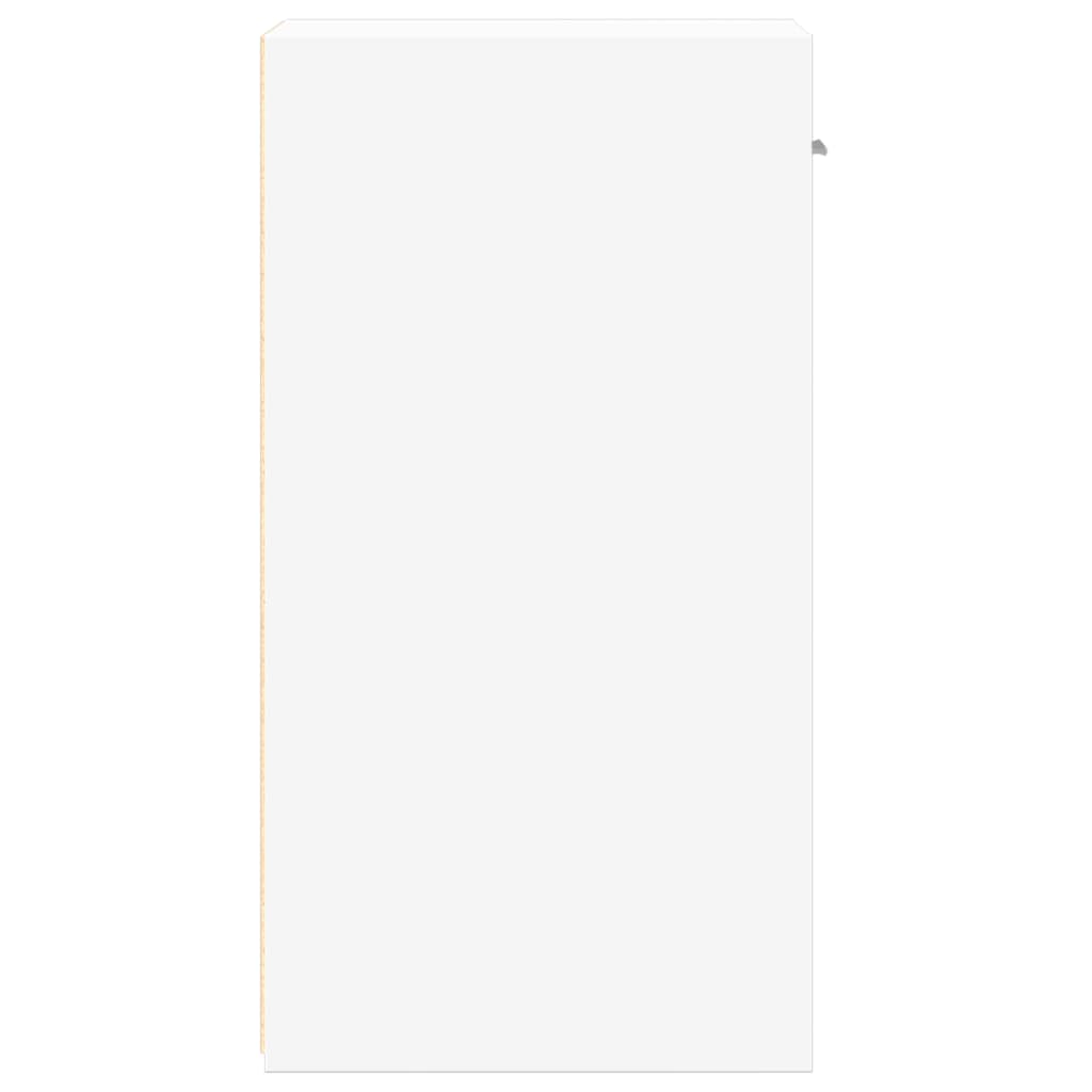 Comodini 2pz Bianchi 35x34x65 cm in Legno Multistrato