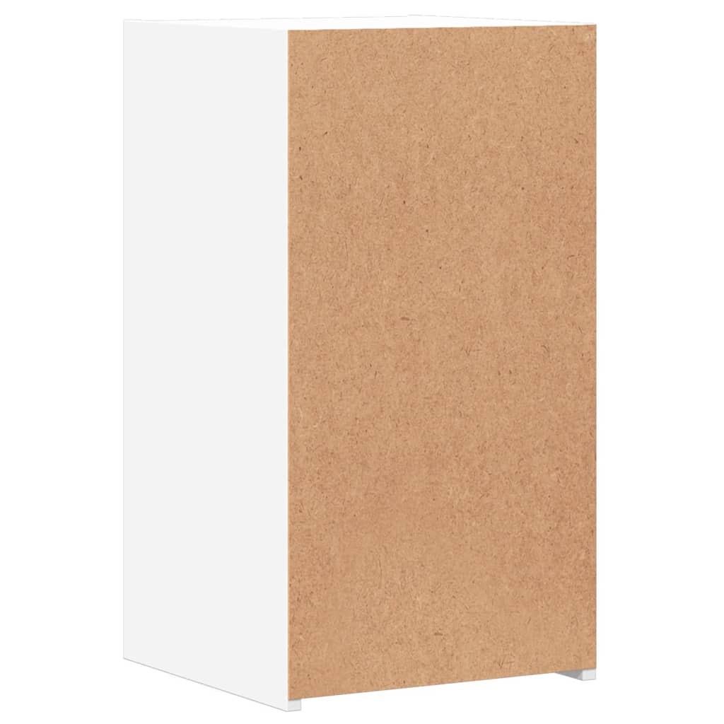 Comodini 2pz Bianchi 35x34x65 cm in Legno Multistrato