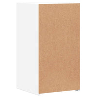 Comodini 2pz Bianchi 35x34x65 cm in Legno Multistrato