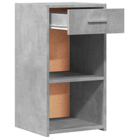 Comodini 2 pz Grigio Cemento 35x34x65 cm in Legno Multistrato 840583