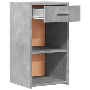 Comodini 2 pz Grigio Cemento 35x34x65 cm in Legno Multistrato 840583