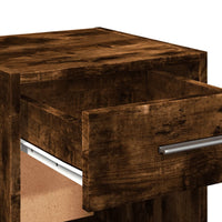 Comodino-Tavolino da notte Rovere Fumo 35x34x65 cm in Legno Multistrato