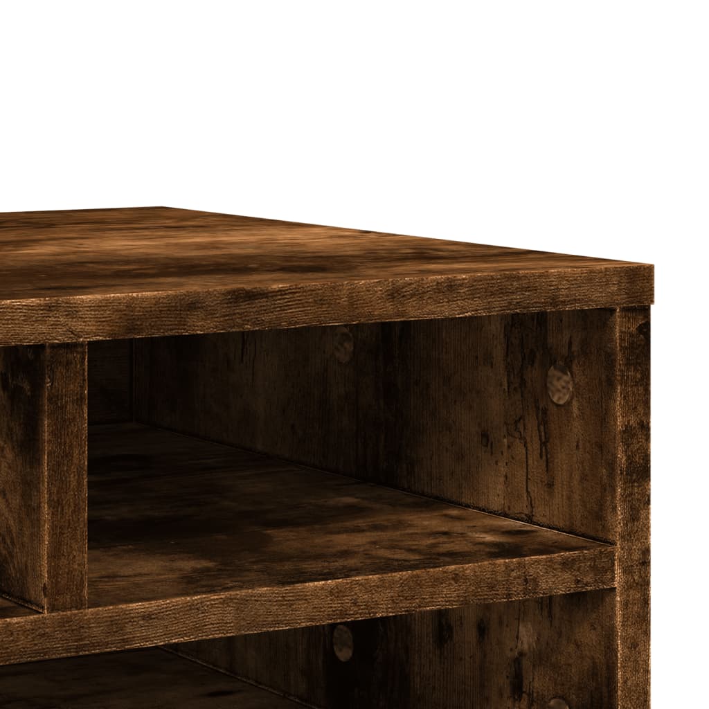 Supporto Stampante Rovere Fumo 49x40x22,5 cm Legno Multistrato