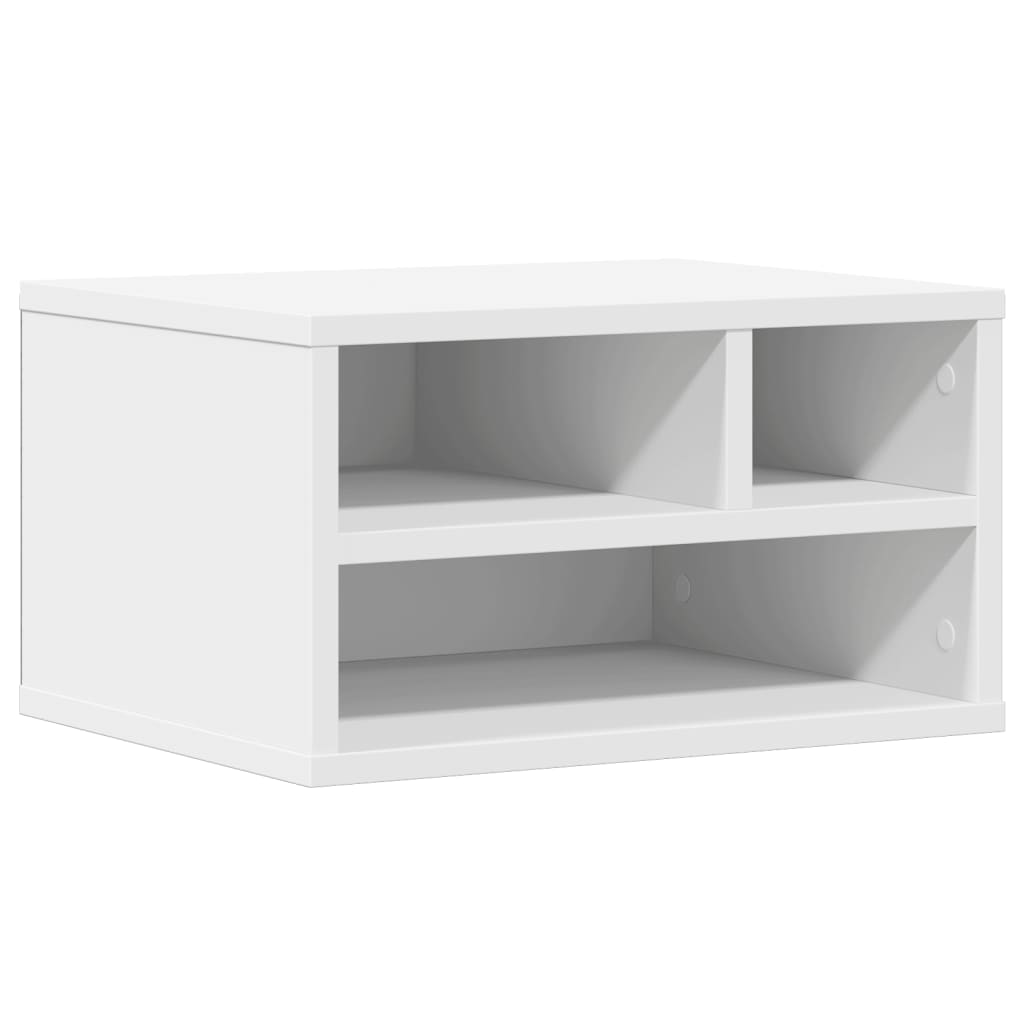 Supporto per stampante tavolo da ufficio 40 x 32 x 225 cm in legno ingegnerizzato bianco 02_0044727