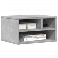 Supporto Stampante Grigio Cemento 40x32x22,5 Legno Multistrato 840600