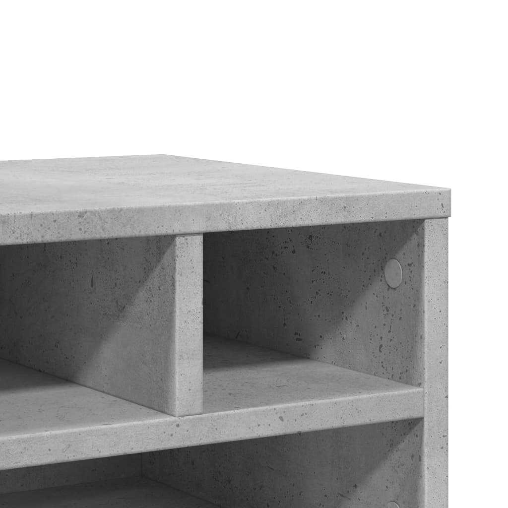 Supporto Stampante Grigio Cemento 40x32x22,5 Legno Multistrato 840600