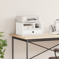 vidaXL Supporto per Stampante Bianco 40x32x22,5 cm Legno Multistrato