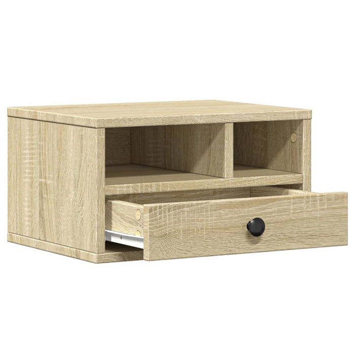 vidaXL Supporto Stampante Rovere Sonoma 40x32x22,5cm Legno Multistrato