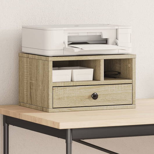 vidaXL Supporto Stampante Rovere Sonoma 40x32x22,5cm Legno Multistrato