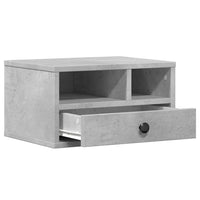 Supporto Stampante Grigio Cemento 40x32x22,5 Legno Multistrato 840607