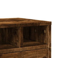 Supporto Stampante Rovere Fumo 40x32x22,5 cm Legno Multistrato