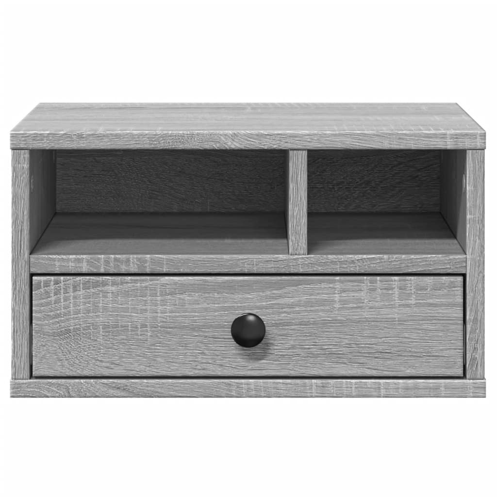 Supporto Stampante Grigio Sonoma 40x32x22,5cm Legno Multistrato