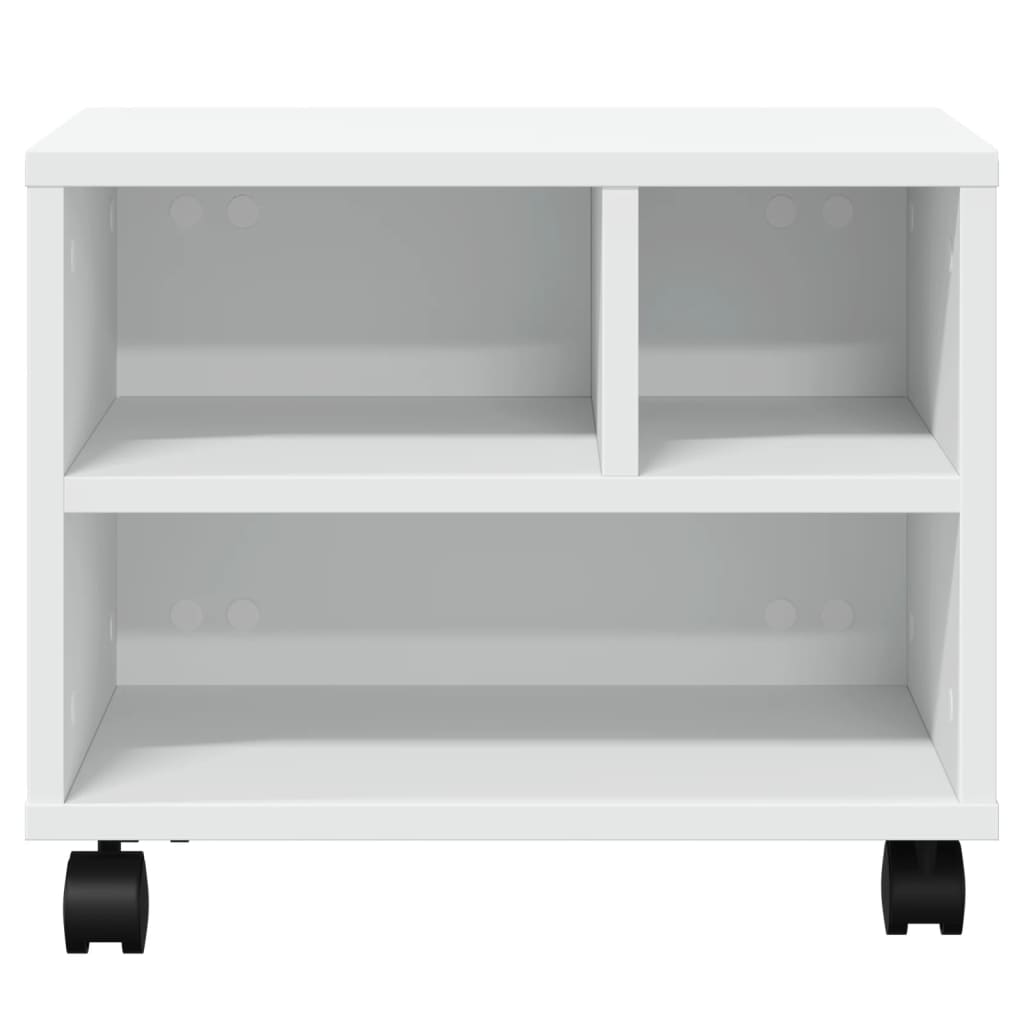 Supporto per Stampante con Ruote Bianco 41x32x34,5 cm