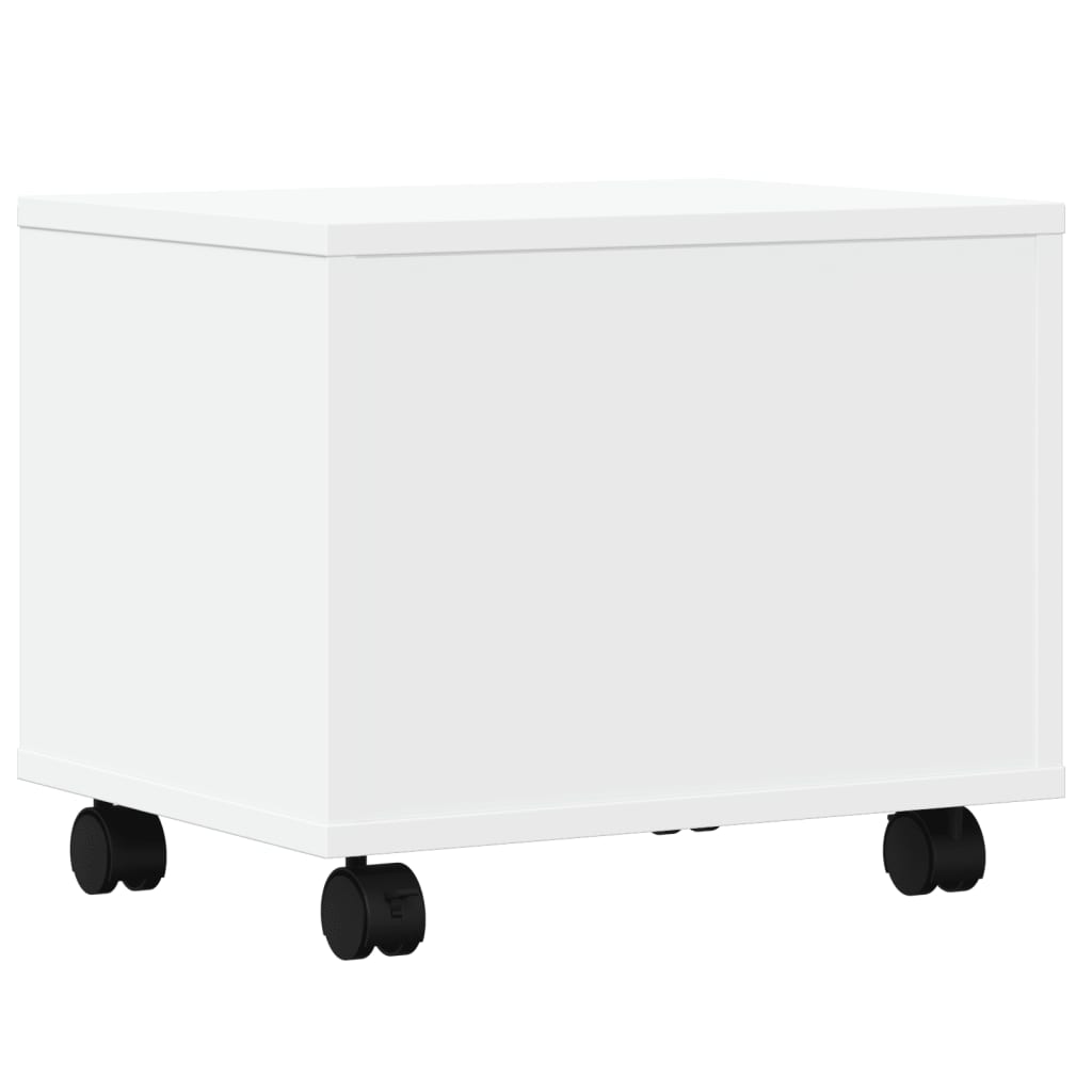 Supporto per Stampante con Ruote Bianco 41x32x34,5 cm