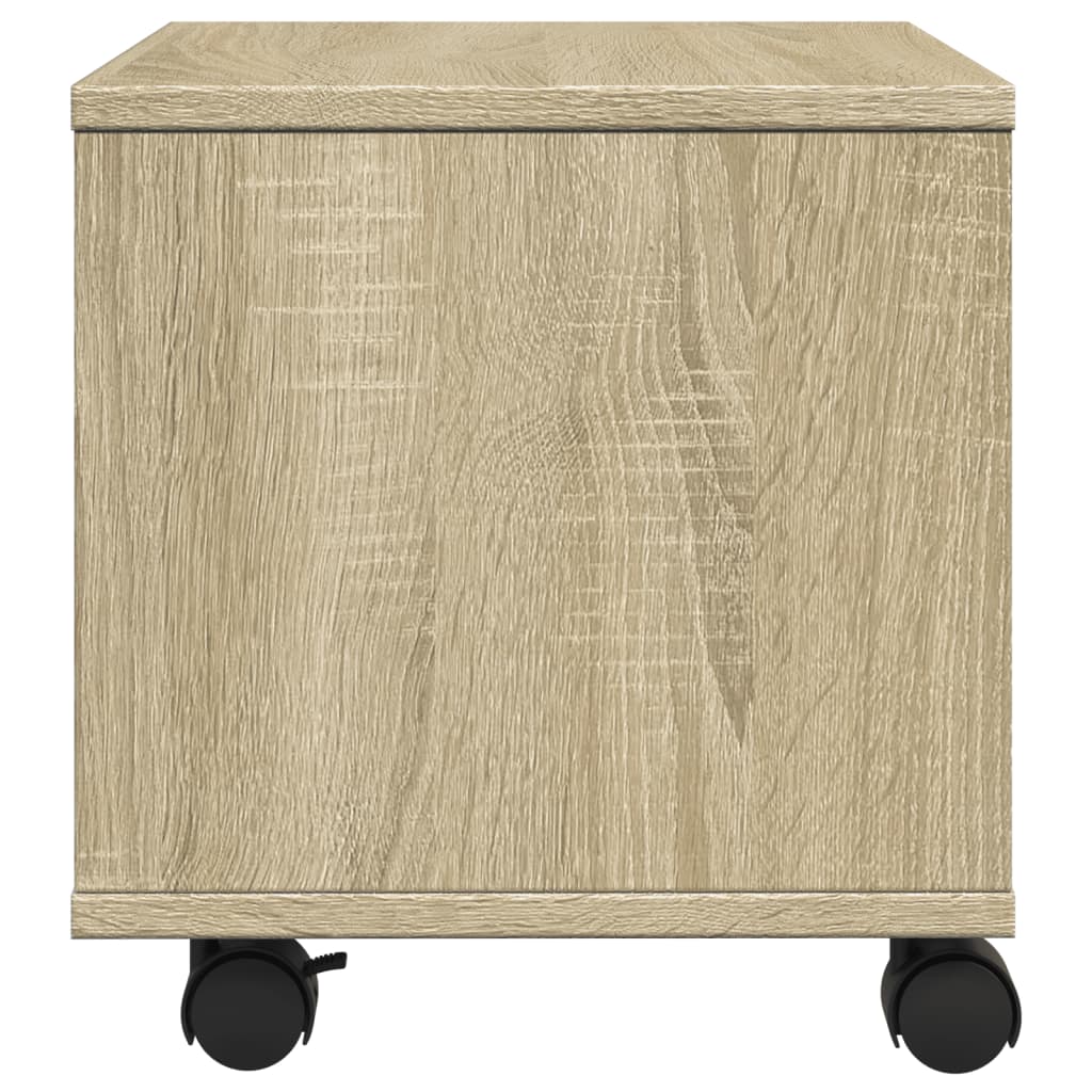 Supporto per Stampante con Ruote Rovere Sonoma 41x32x34,5 cm