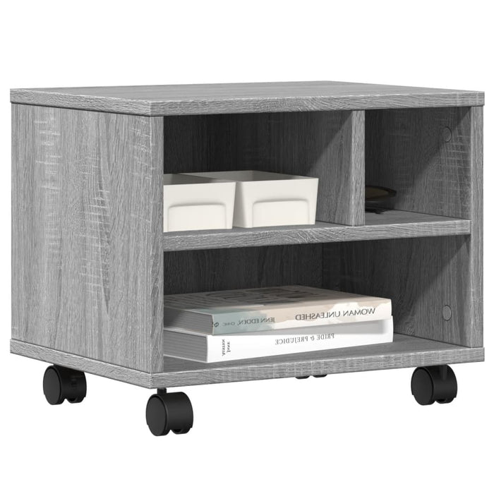 Supporto per Stampante con Ruote Grigio Sonoma 41x32x34,5 cm 840616