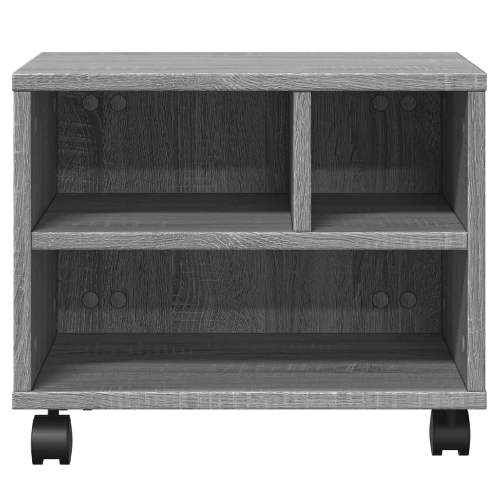 Supporto per Stampante con Ruote Grigio Sonoma 41x32x34,5 cm