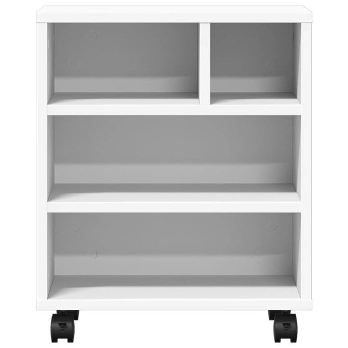 Supporto per stampante tavolo da ufficio con ruote 41 x 32 x 48 cm bianco 02_0044746