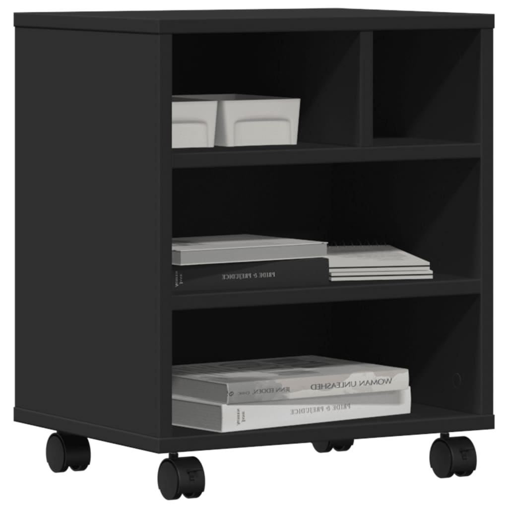 Supporto per Stampante con Ruote Nero 41x32x48 cm 840619