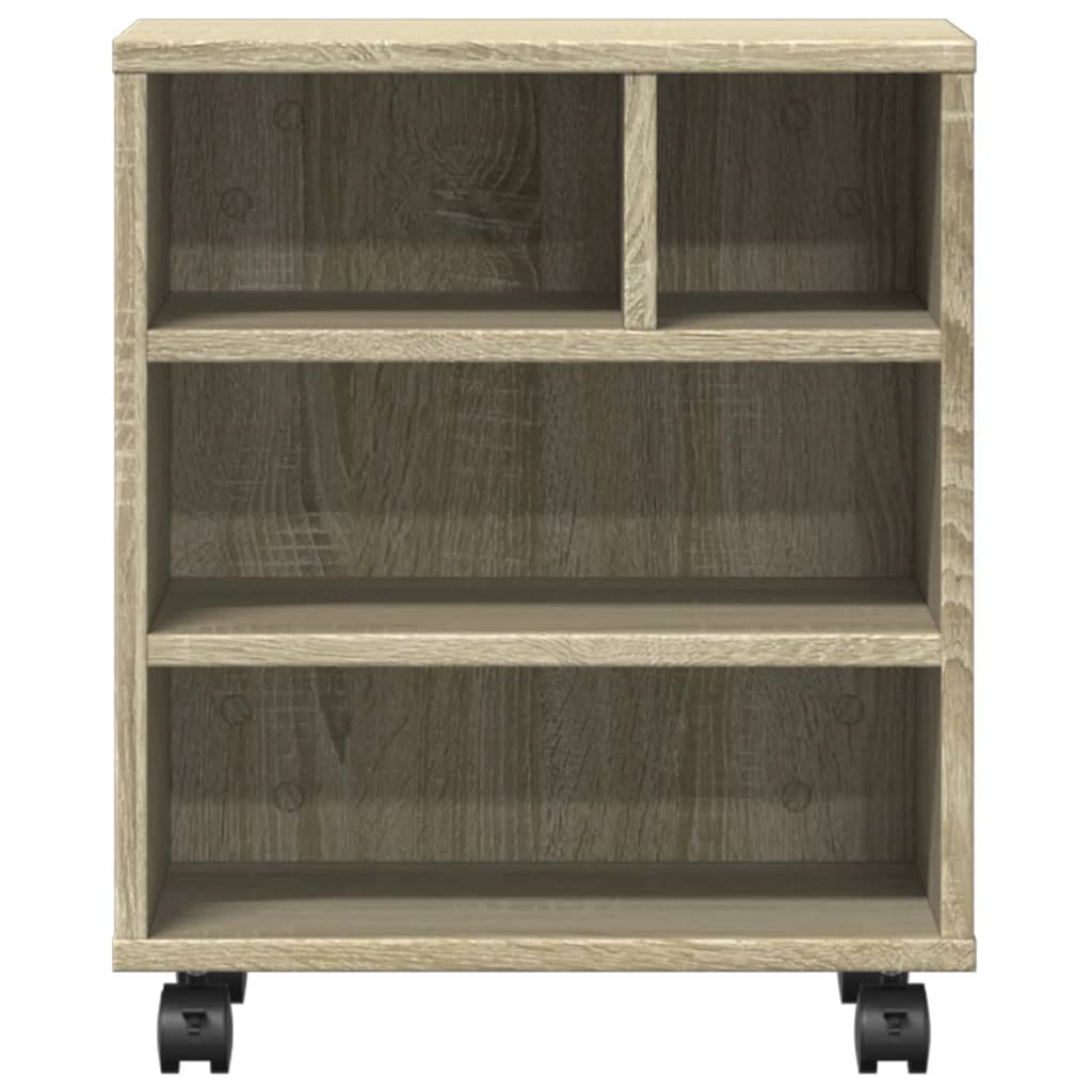 Supporto per Stampante con Ruote Rovere Sonoma 41x32x48 cm