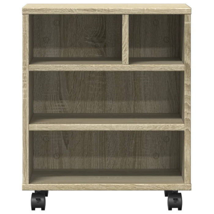 Supporto per Stampante con Ruote Rovere Sonoma 41x32x48 cm