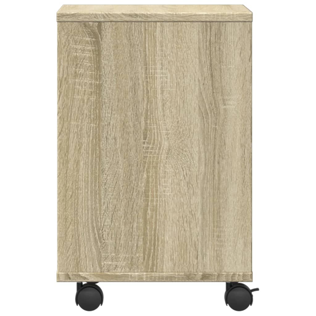 Supporto per Stampante con Ruote Rovere Sonoma 41x32x48 cm