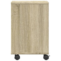 Supporto per Stampante con Ruote Rovere Sonoma 41x32x48 cm