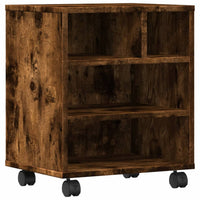 Supporto per Stampante con Ruote Rovere Fumo 41x32x48 cm 840622