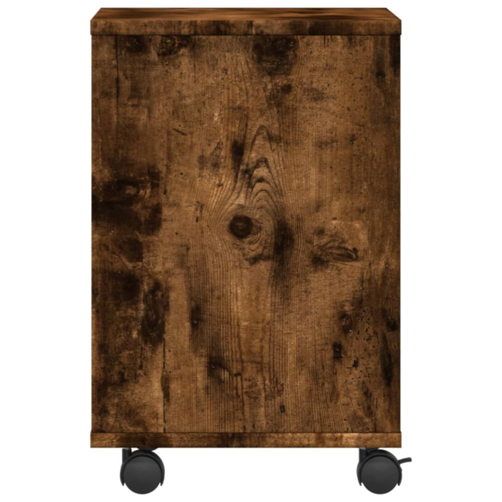 Supporto per stampante da tavolo per ufficio con ruote 41 x 32 x 48 cm marrone 02_0044747