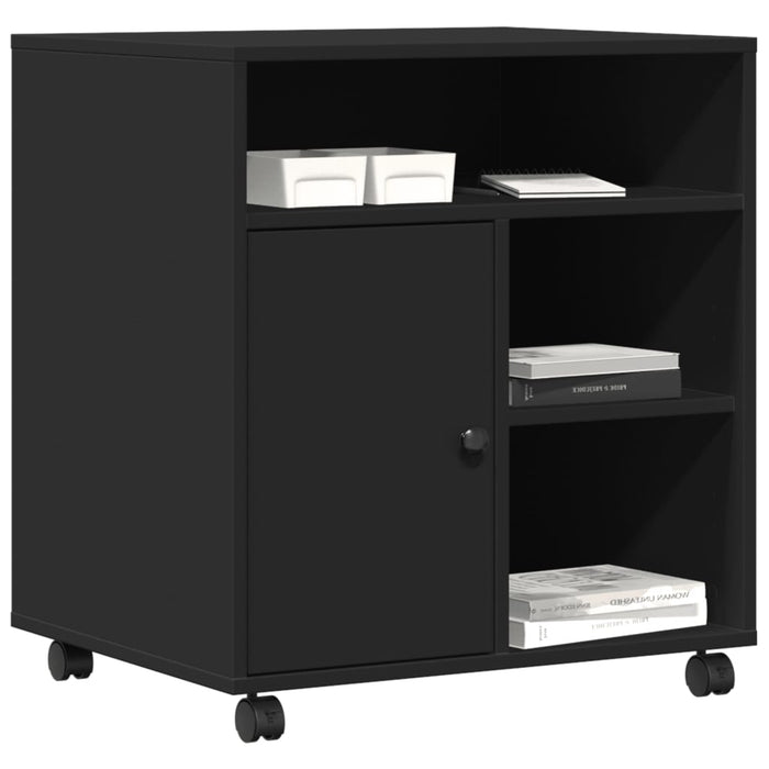 Supporto per Stampante con Ruote Nero 41x32x48 cm 840626