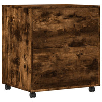 vidaXL Supporto per Stampante con Ruote Rovere Fumo 60x50x67 cm