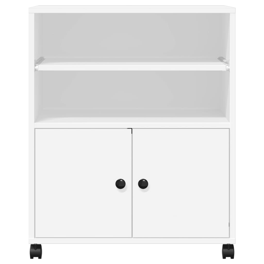 Supporto per Stampante con Ruote Bianco 60x48x74 cm