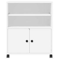 Supporto per stampante tavolo da ufficio con ruote 60 x 48 x 74 cm bianco 02_0044756