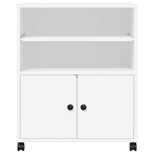 Supporto per stampante tavolo da ufficio con ruote 60 x 48 x 74 cm bianco 02_0044756