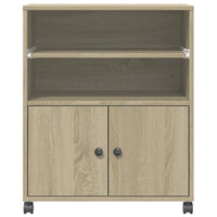 Supporto per Stampante con Ruote Rovere Sonoma 60x48x74 cm