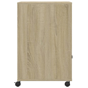 Supporto per stampante tavolo da ufficio con ruote Sonoma 60 x 48 x 74 cm marrone 02_0044772