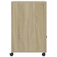 Supporto per Stampante con Ruote Rovere Sonoma 60x48x74 cm