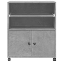Supporto per Stampante con Ruote Grigio Cemento 60x48x74 cm 840635