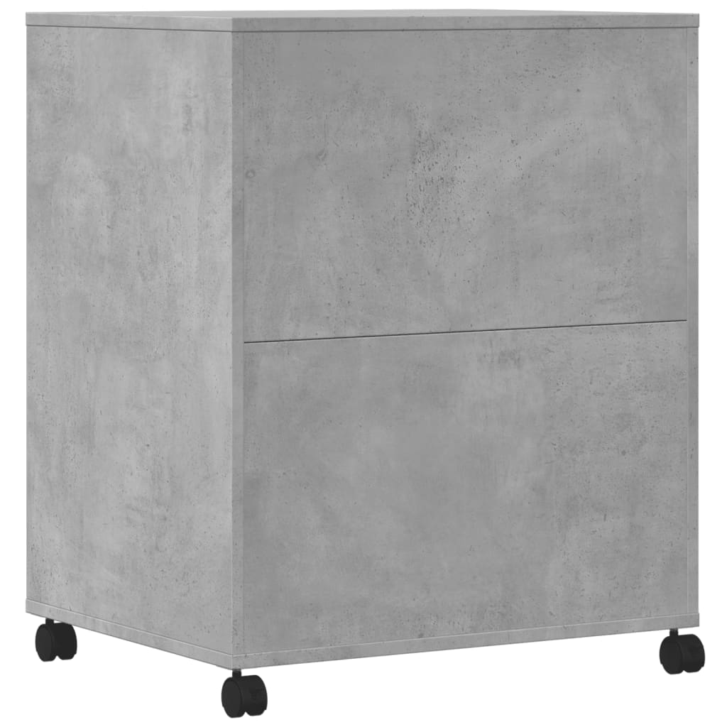 Supporto per Stampante con Ruote Grigio Cemento 60x48x74 cm